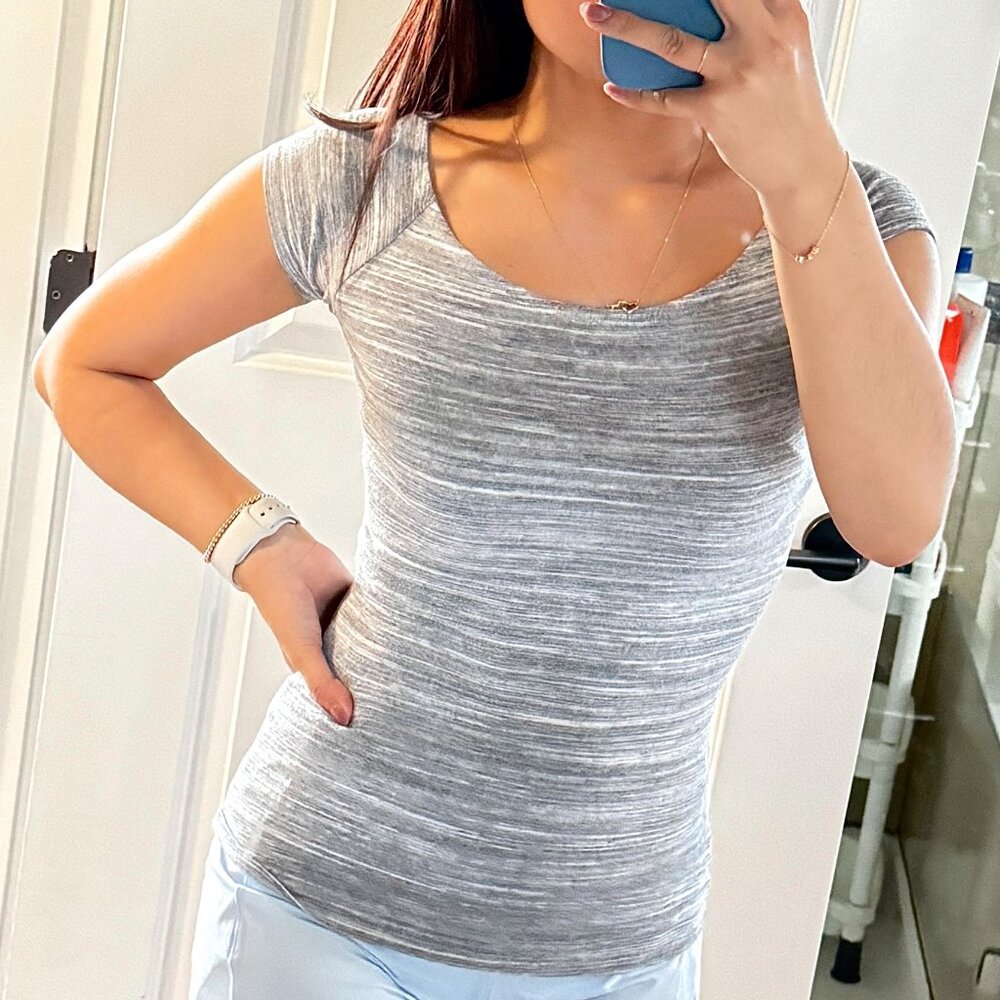 Heathered Athletic Short-sleeved Top